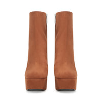 BOTTINES EN DAIM ROUGE
