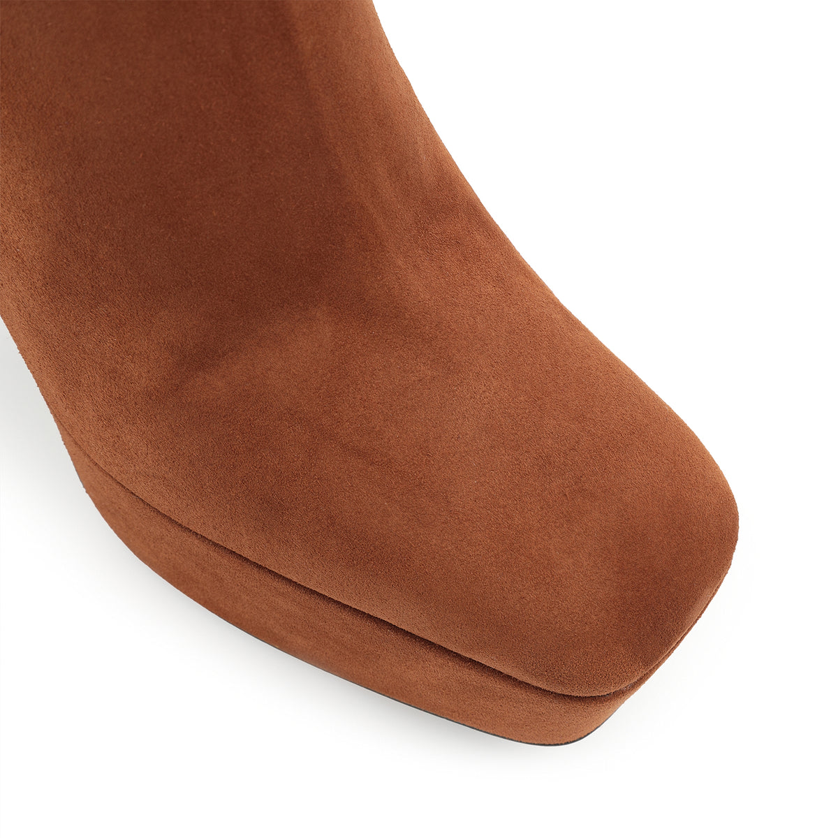 BOTTINES EN DAIM ROUGE