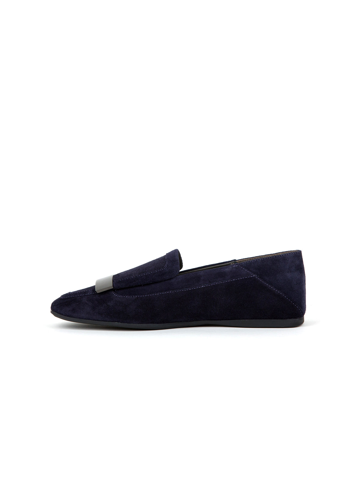 Mocassins Sr1 avec ornement métallique en daim - Indigo