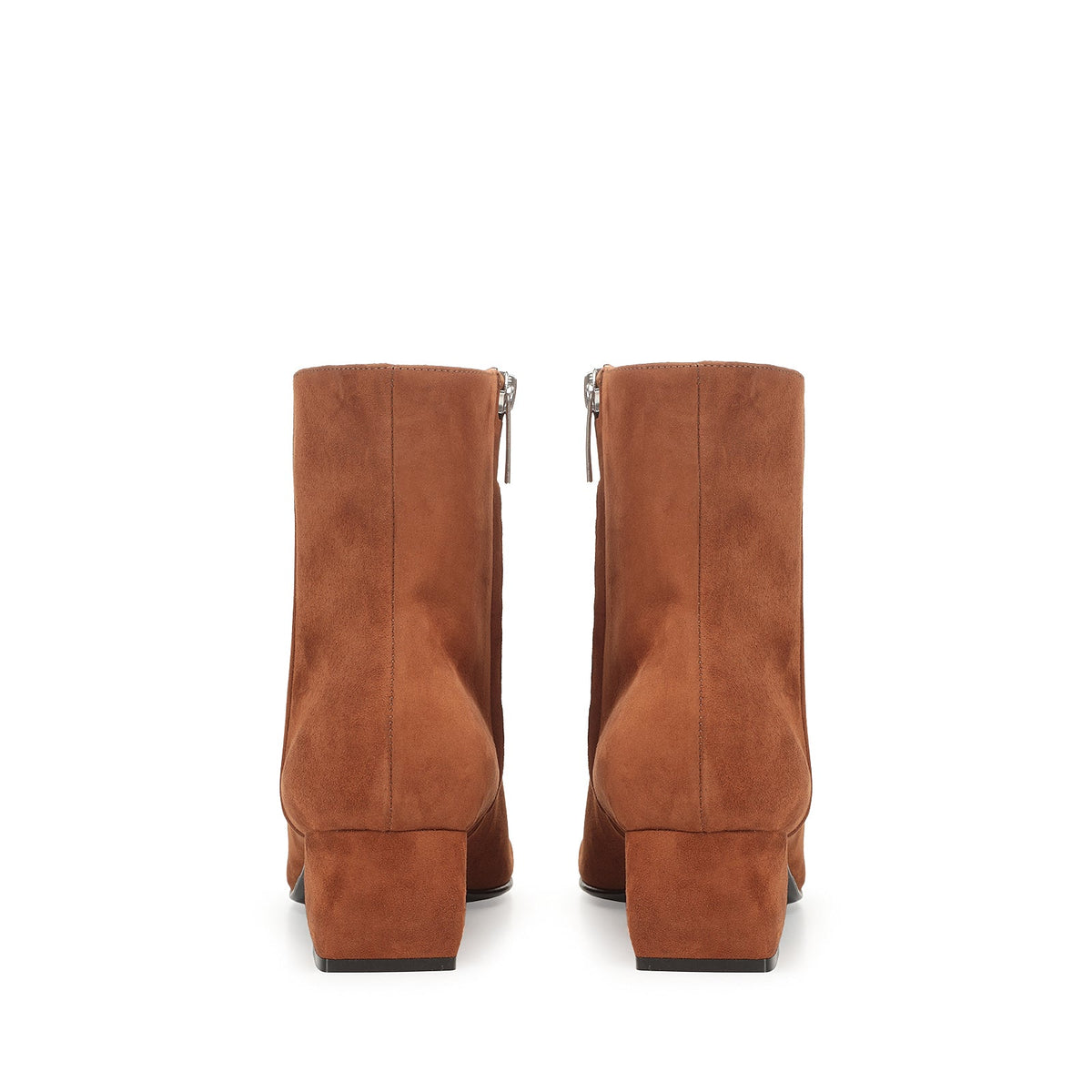 BOTTINES EN DAIM ROUGE