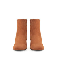 BOTTINES EN DAIM ROUGE