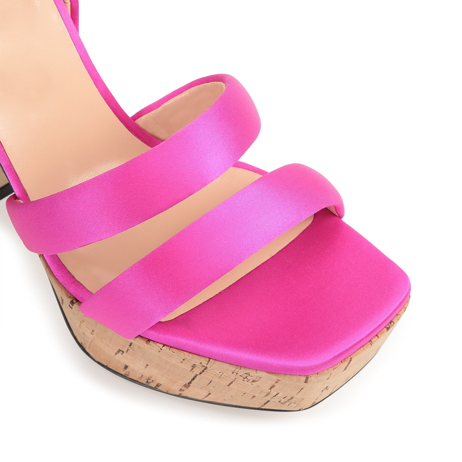 280€   Sandales à plateforme Si Rossi 135 en soie - Dragon Fruit