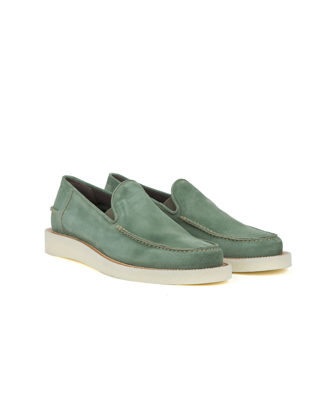 Mocassins à couture visible en daim - Agave