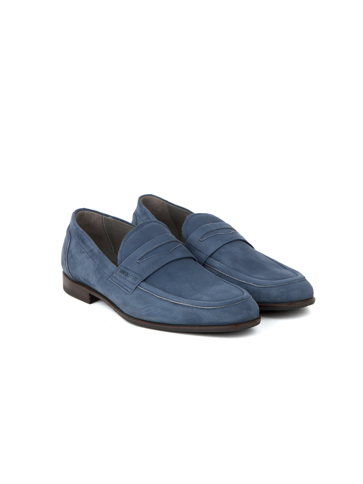 Mocassins avec gravure en daim - Dress Blue