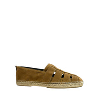 Espadrilles tressées en daim - Caramel