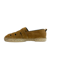 Espadrilles tressées en daim - Caramel