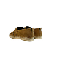 Espadrilles tressées en daim - Caramel