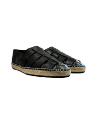 Espadrilles tressées en cuir - Nero