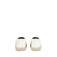 Espadrilles tressées en cuir - Bianco