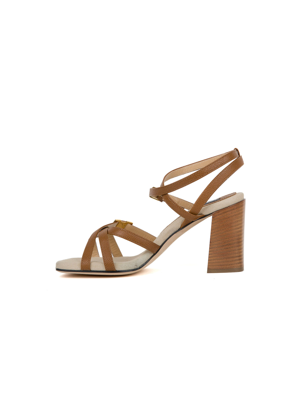 80 heel sandals with leather criss-cross straps - Sella