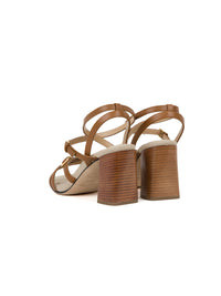 80 heel sandals with leather criss-cross straps - Sella