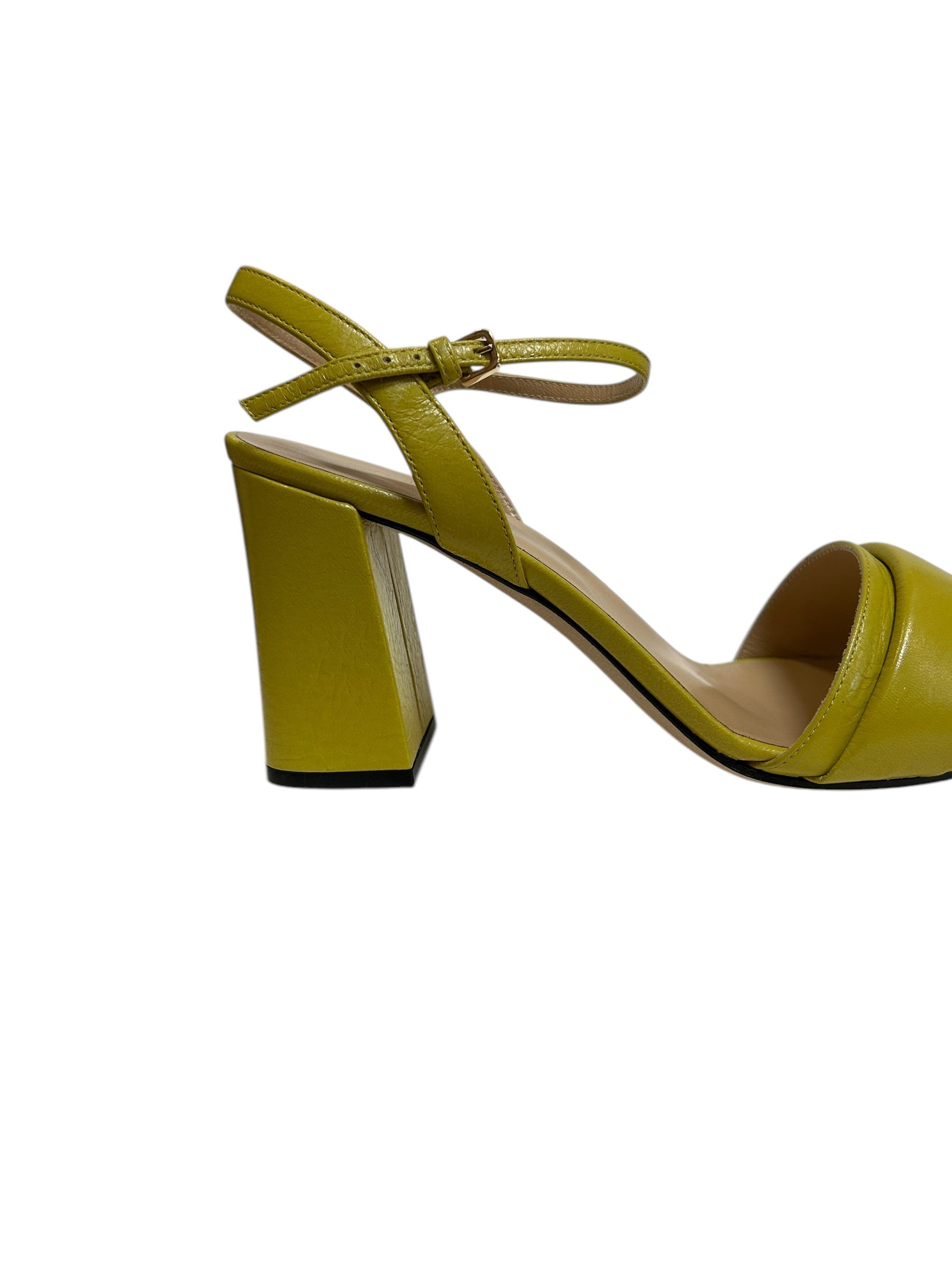 Sandales à talons Gruppo A 80 en cuir - Lemon