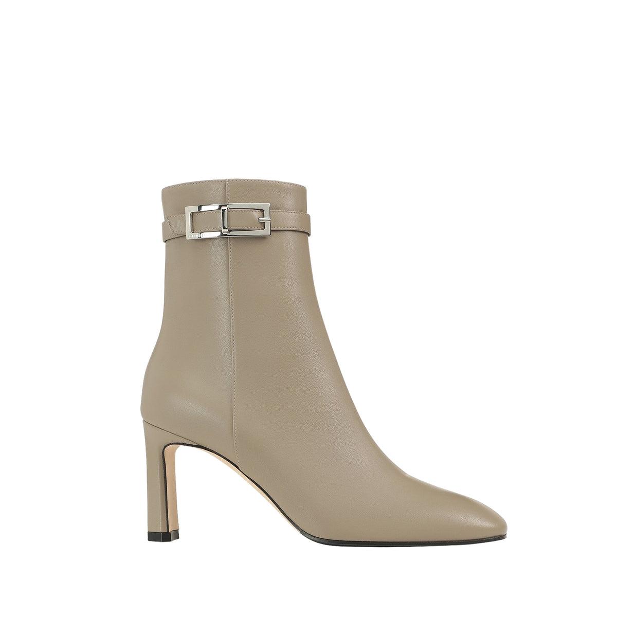 295€   Bottines Sr Nora 80 en cuir - Taupe