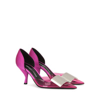 Escarpins Sr Miroir 75 en soie - Dragon Fruit