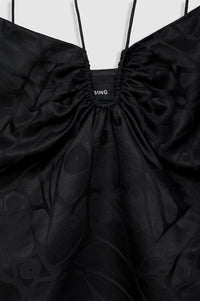 Top Papillon en soie - Black