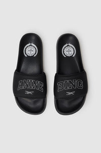 23qty RELIQUAT 50€ / Reebok x ANINE BING Classic Slides - BLACK/WHITE