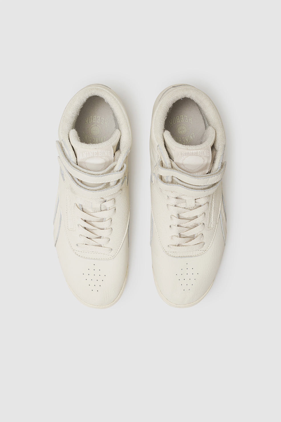 Reebok x ANINE BING Freestyle Hi Shoes - Bone White