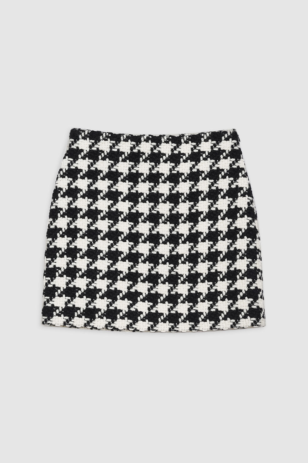 ADA SKIRT - BLACK AND WHITE HOUNDSTOOTH