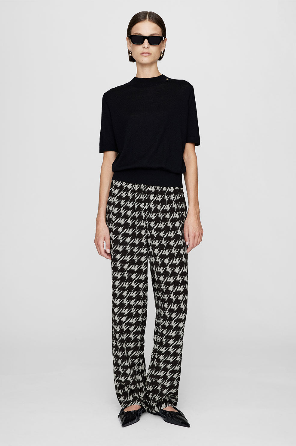 AIDEN PANT - HOUNDSTOOTH PRINT