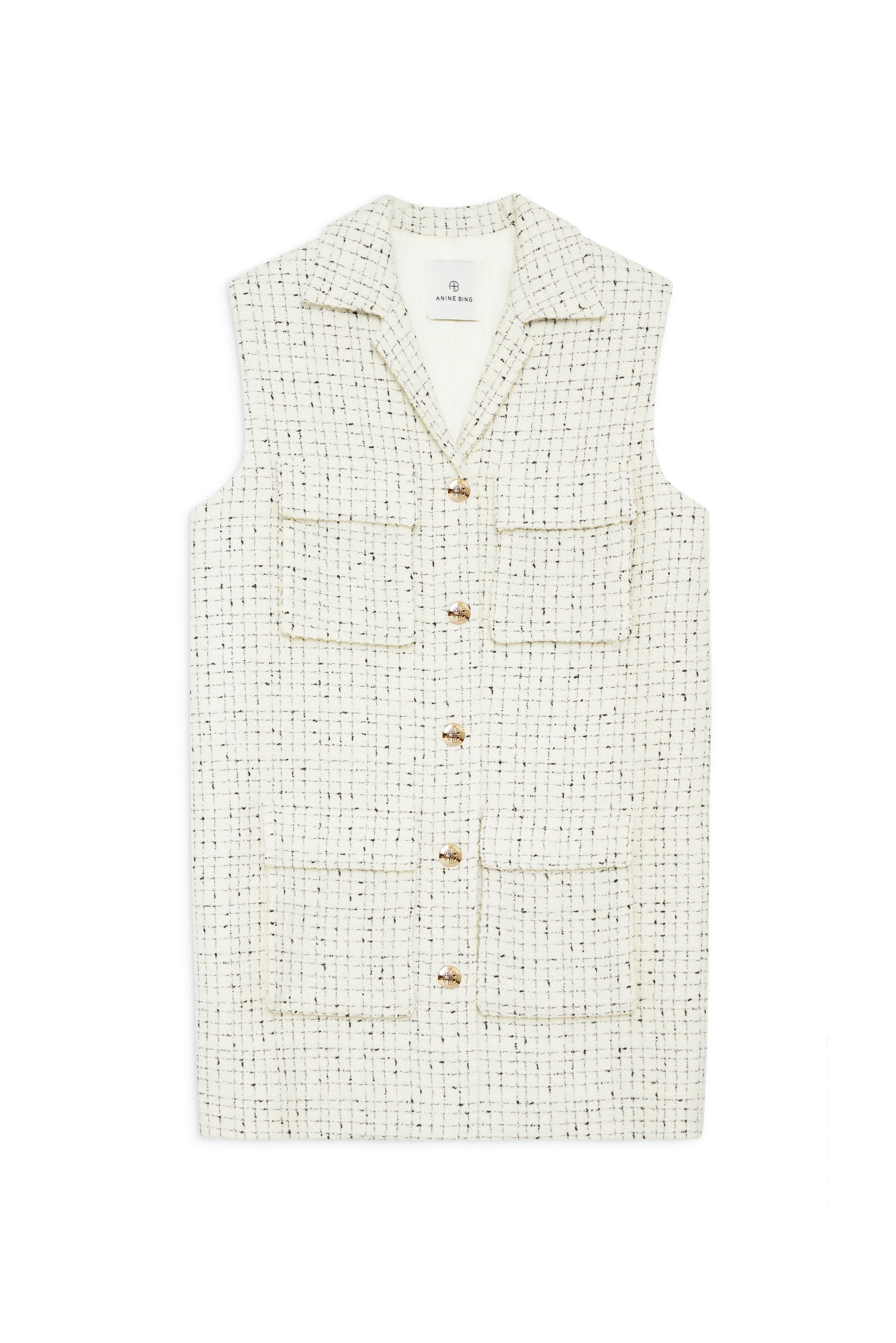 17qty RELIQUAT 120€ / ALDEN DRESS - CREAM AND BLACK TWEED