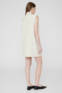 ALDEN DRESS - CREAM AND BLACK TWEED