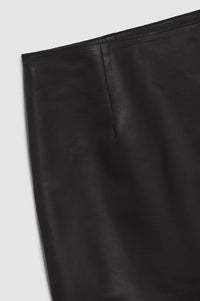 Jupe mini Alina en cuir - Black