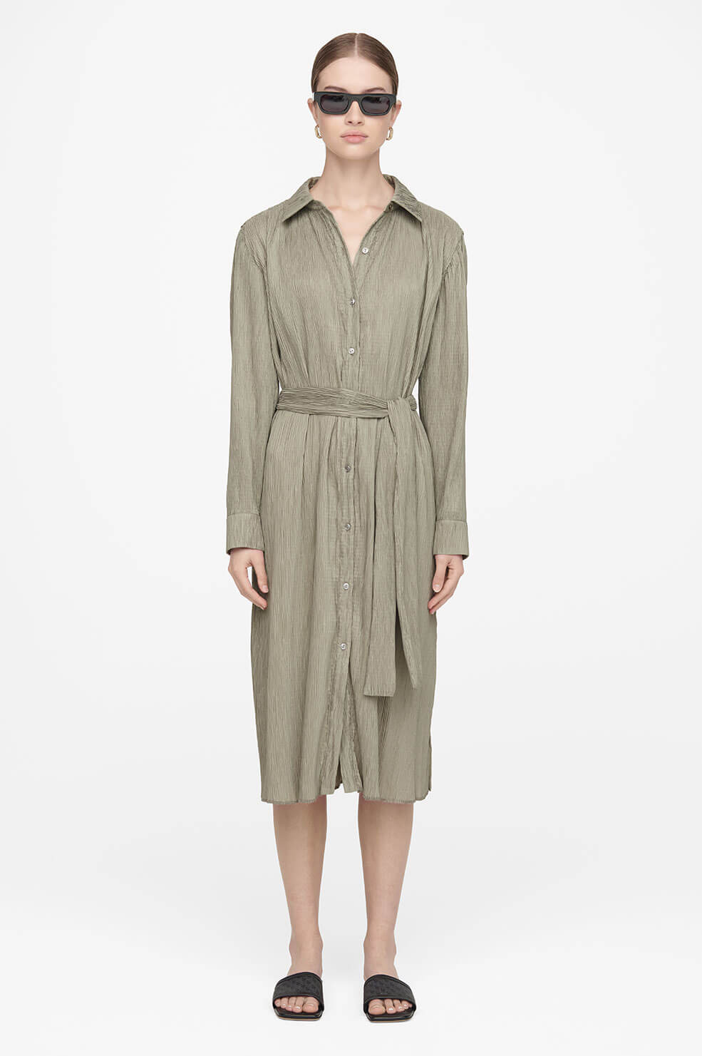 ALMA DRESS - GREEN KHAKI