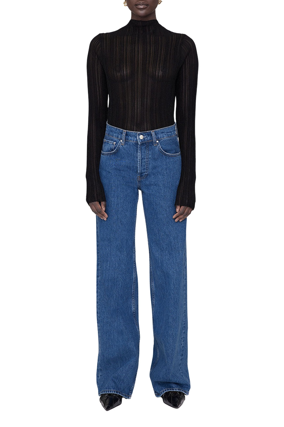 Top col montant Amy - Black