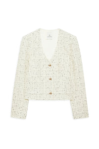 44qty RELIQUAT 120€ / ANITTA JACKET - CREAM AND BLACK TWEED