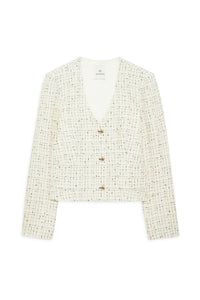 ANITTA JACKET - CREAM AND BLACK TWEED