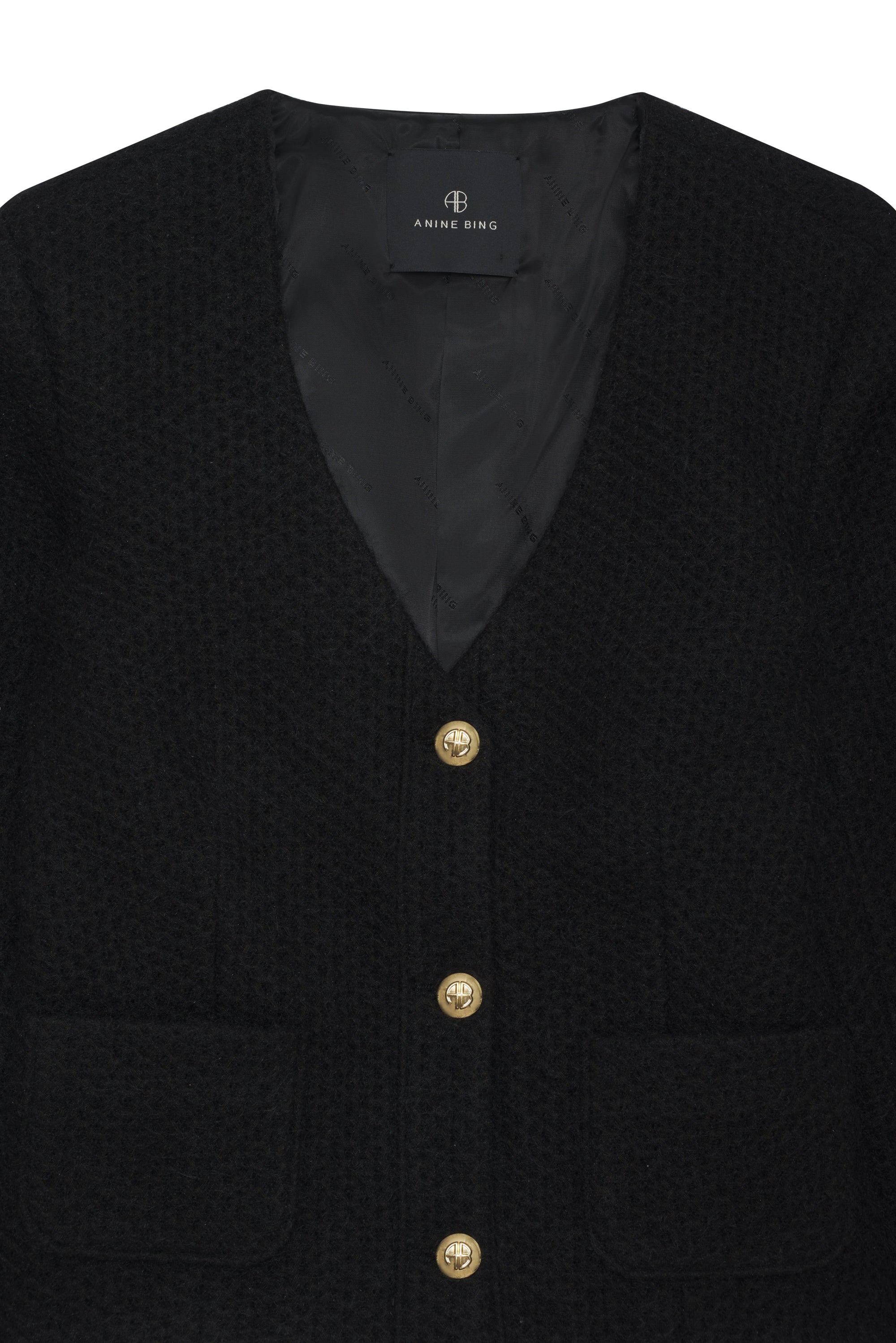ANITTA JACKET - BLACK WOVEN