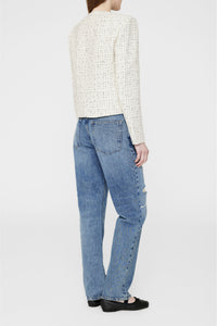 ANITTA JACKET - CREAM AND BLACK TWEED