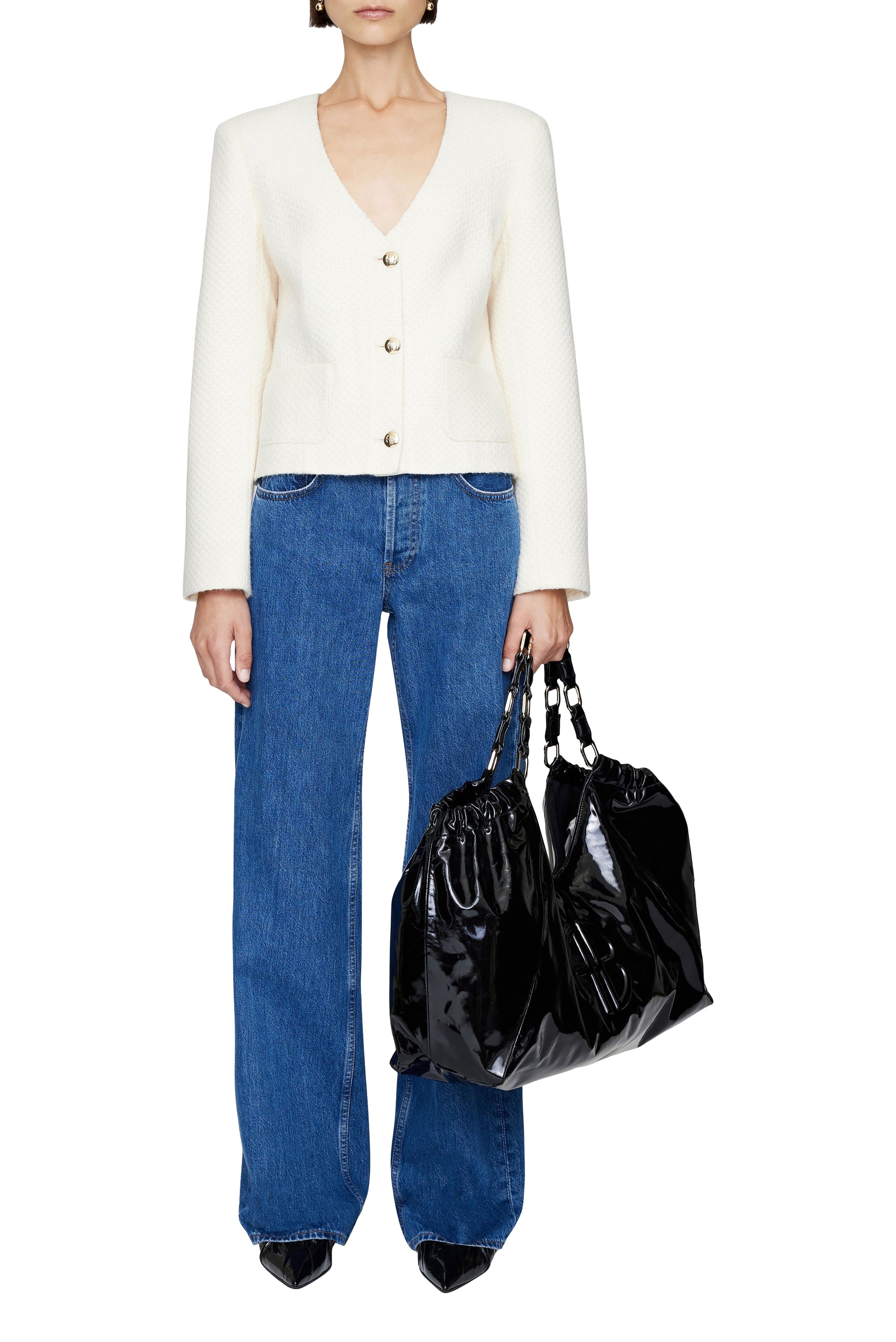 ANITTA JACKET - IVORY WOVEN