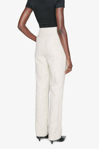 Ari's high-waisted wool trousers - Cream