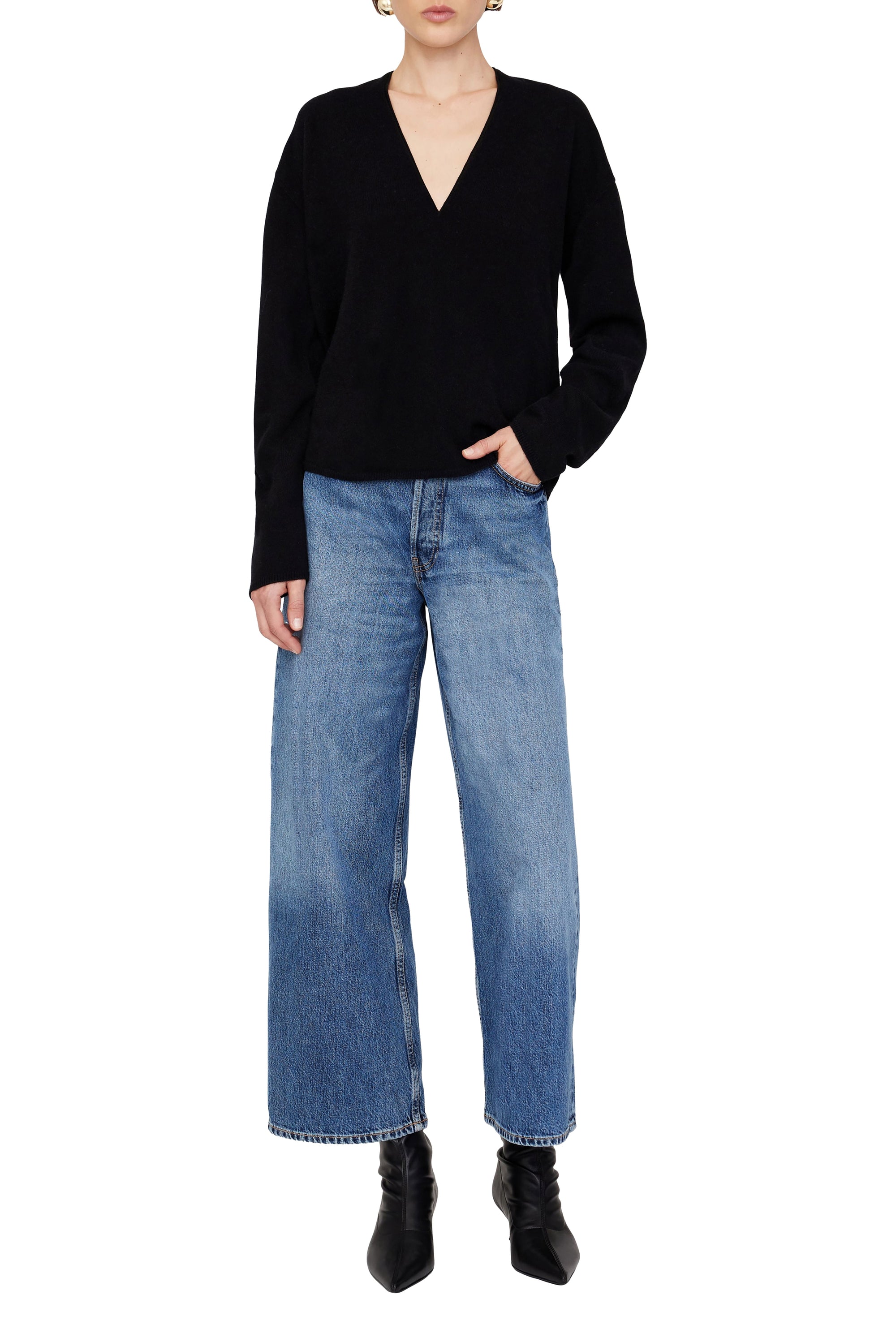 5qty RELIQUAT 120€ / ATHENA SWEATER - BLACK CASHMERE