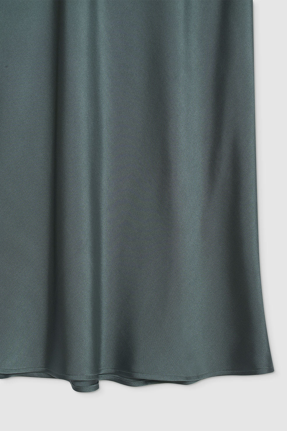 Jupe midi Bar en soie - Green