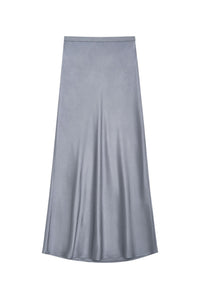 2qty NEW / BAR SILK SKIRT - GREY