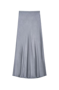 BAR SILK SKIRT - GREY