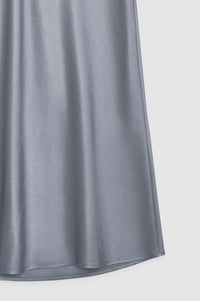 BAR SILK SKIRT - GREY