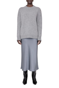 BAR SILK SKIRT - GREY