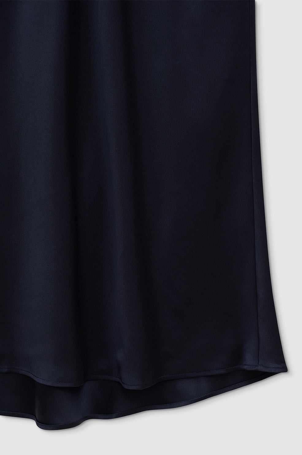 Jupe longue Bar en soie - Navy