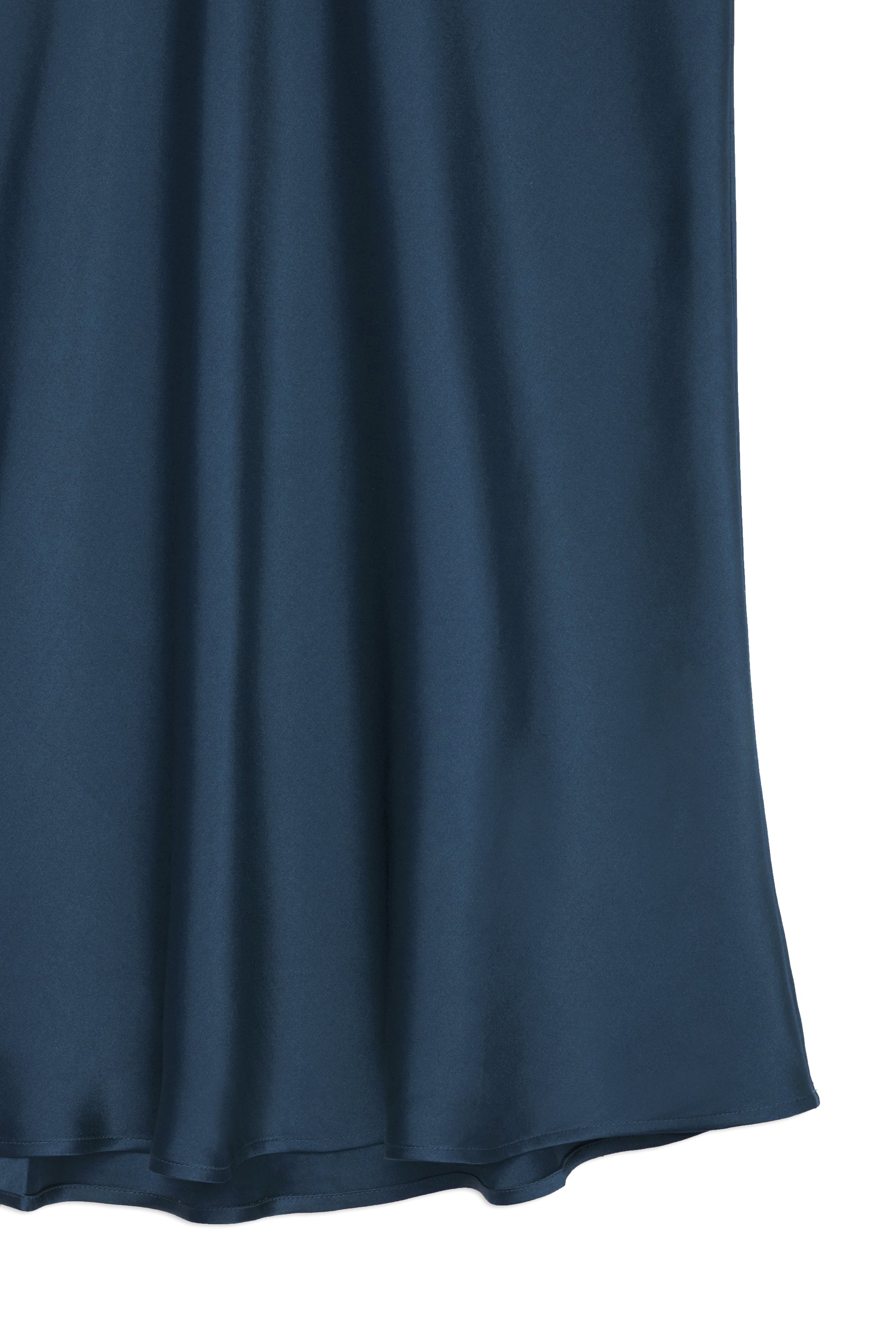 BAR SILK SKIRT - NAVY