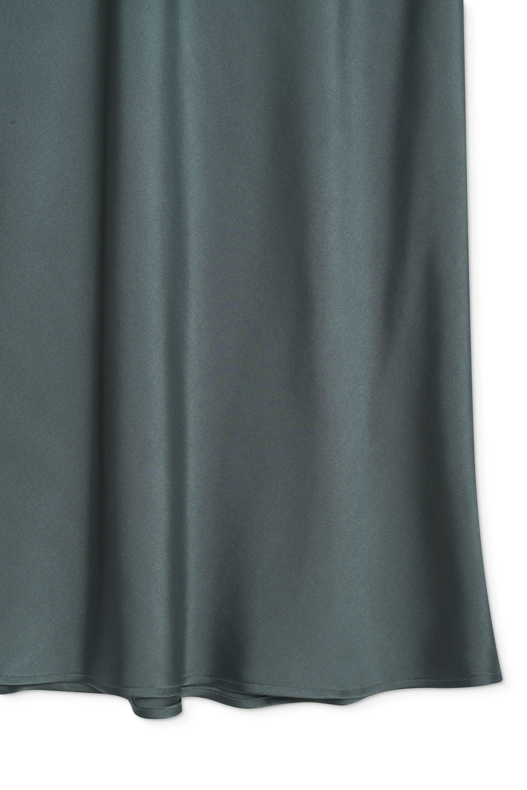 BAR SILK SKIRT - DARK SAGE