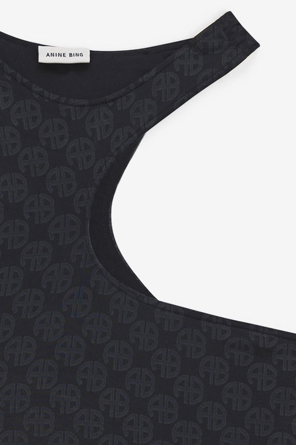 6qty NEW / BEA BIKINI TOP - BLACK MONOGRAM PRINT