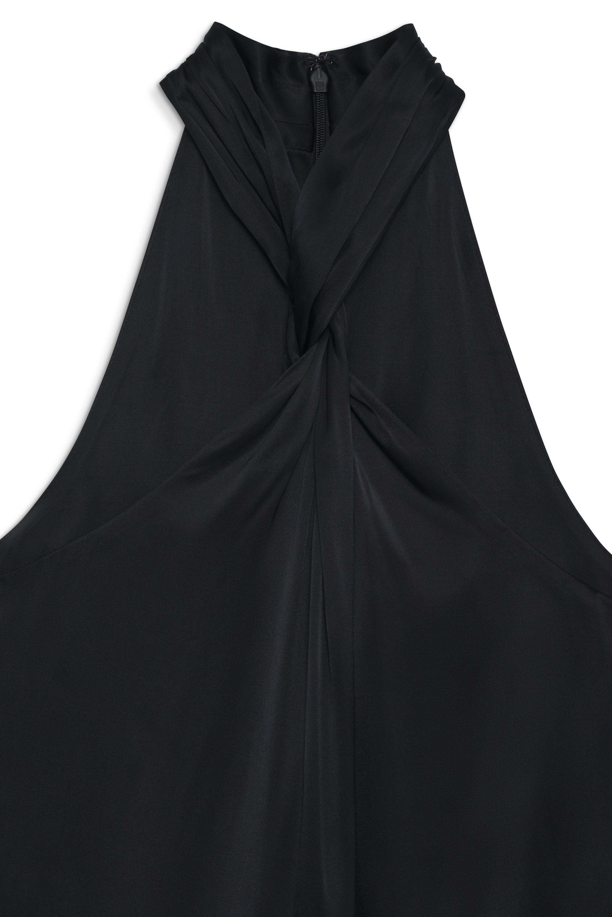 BECCA TOP - BLACK SATIN