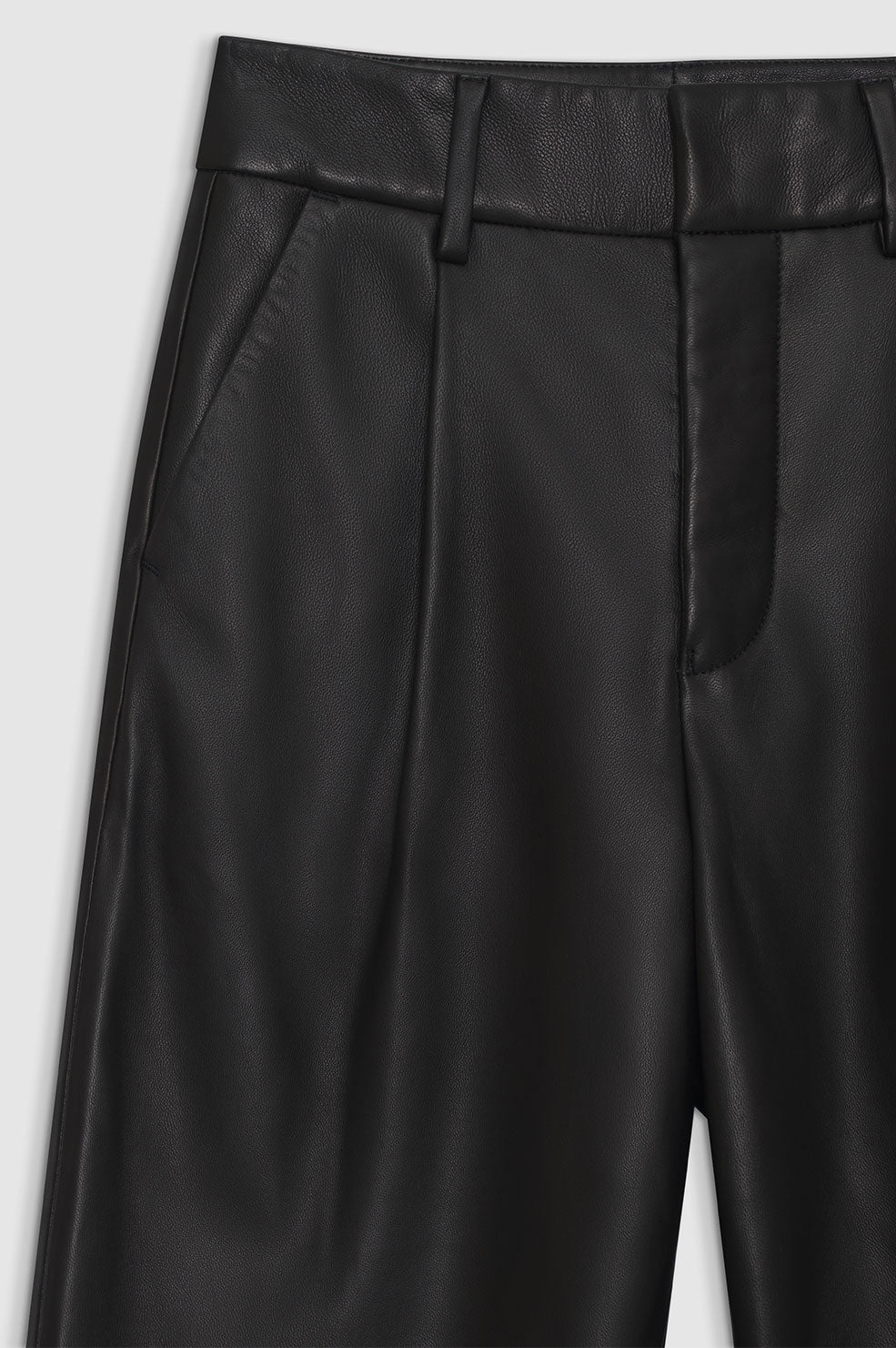 BECKY LEATHER TROUSER - BLACK