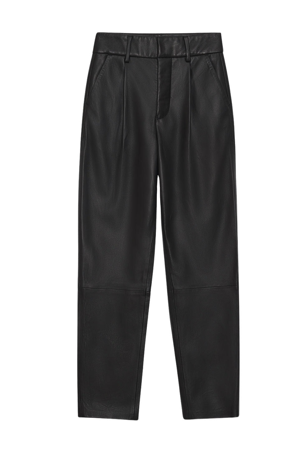BECKY LEATHER TROUSER - BLACK