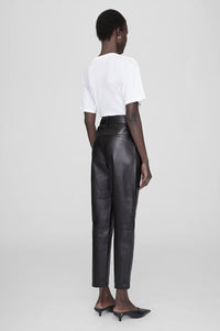 BECKY LEATHER TROUSER - BLACK