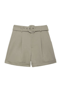 Becky high waist wool shorts - Green