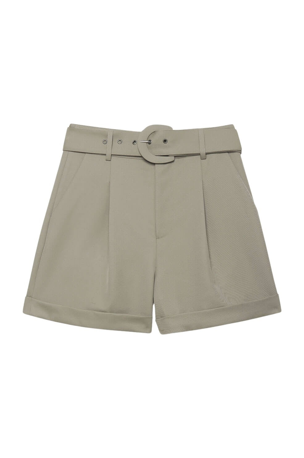 Becky high waist wool shorts - Green